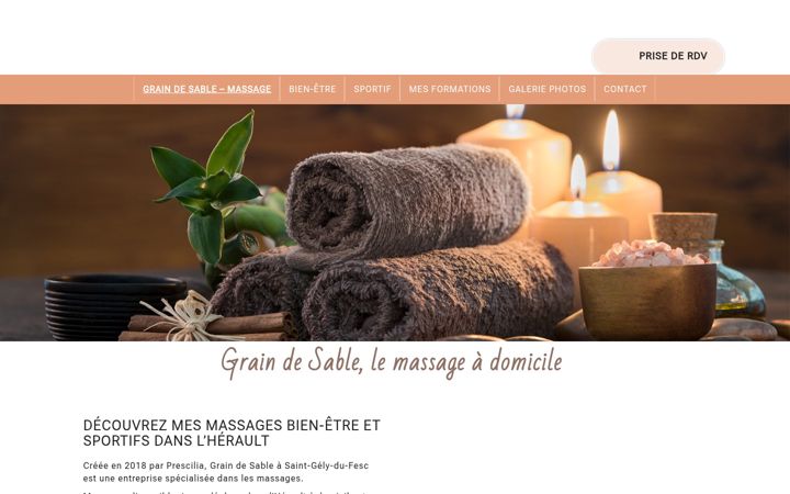 Screenshot of graindesable-massage.fr