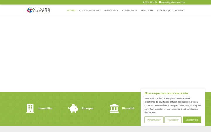 Screenshot of graine-invest.com