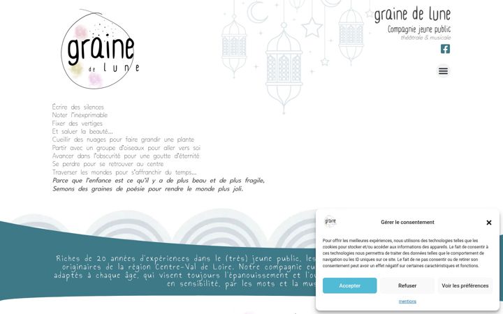 Screenshot of grainedelune.fr