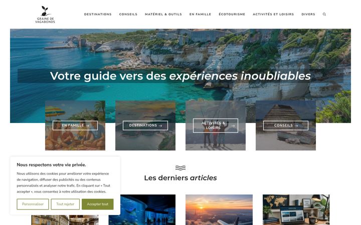Screenshot of grainedevagabonds.com