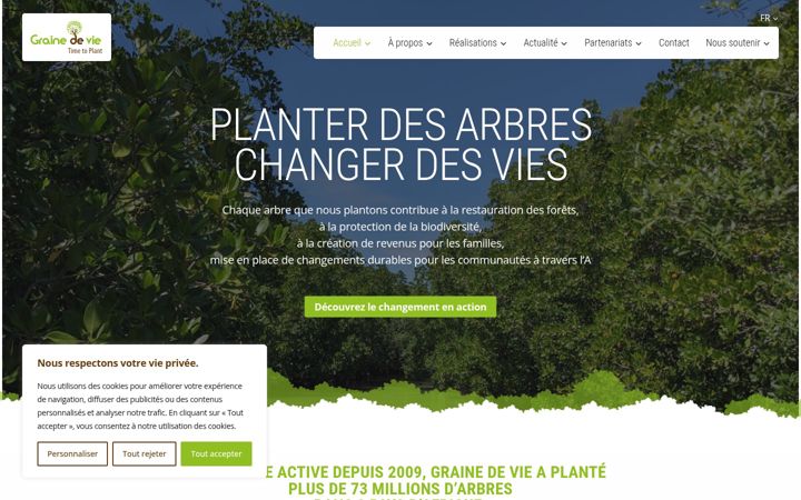 Screenshot of grainedevie.org
