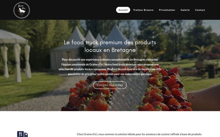 Screenshot of grainedicifoodtruck.fr