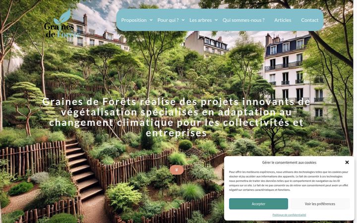 Screenshot of grainesdeforets.fr