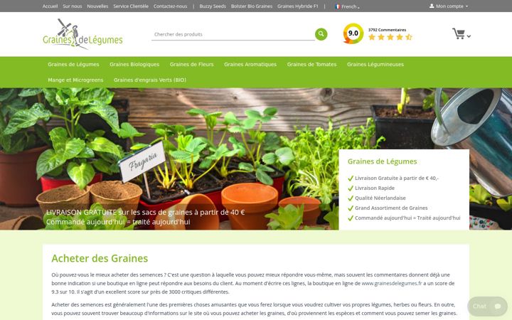 Screenshot of grainesdelegumes.fr