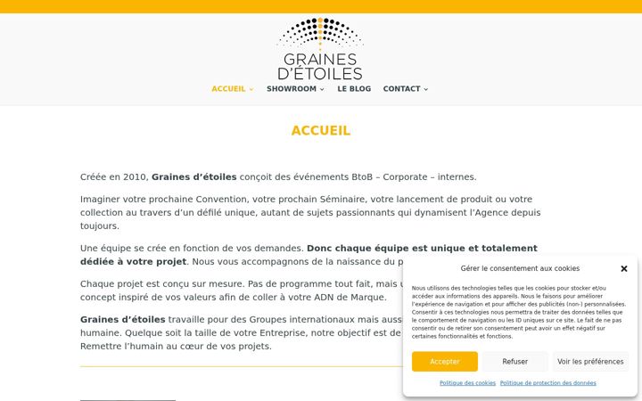 Screenshot of grainesdetoiles.com