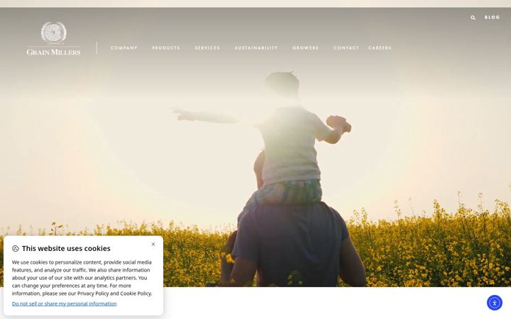 Screenshot of grainmillers.com