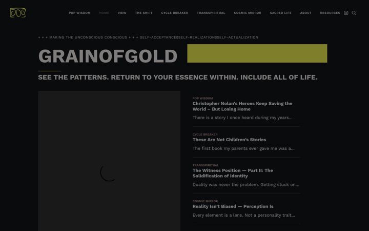 Screenshot of grainofgold.com