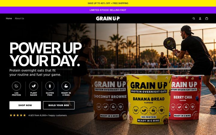 Screenshot of grainup.co.uk