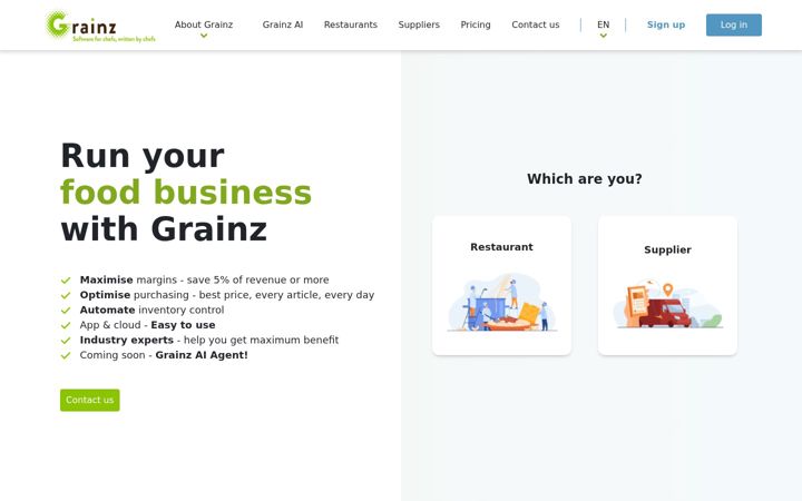 Screenshot of grainz.com