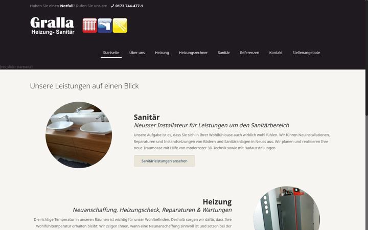 Screenshot of gralla-heizung-sanitaer.de