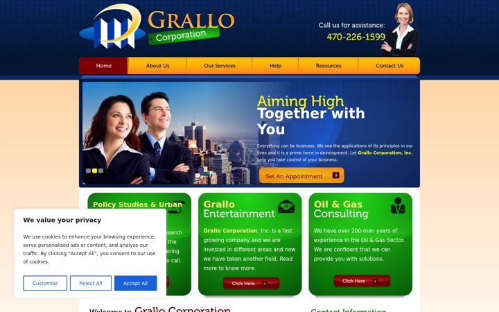 Screenshot of grallocorporation.com
