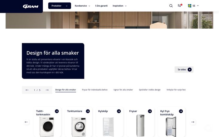 Screenshot of gram.se