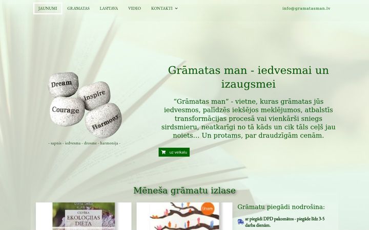 Screenshot of gramatasman.lv