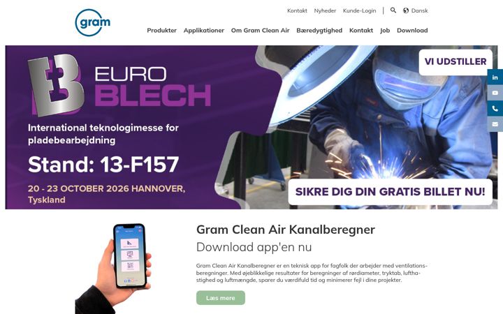 Screenshot of gramcleanair.com