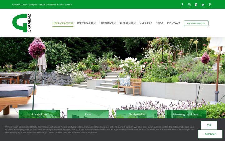 Screenshot of gramenz-galabau.de