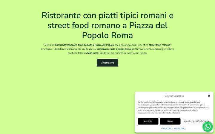 Screenshot of gramignaresistenzaculinaria.com