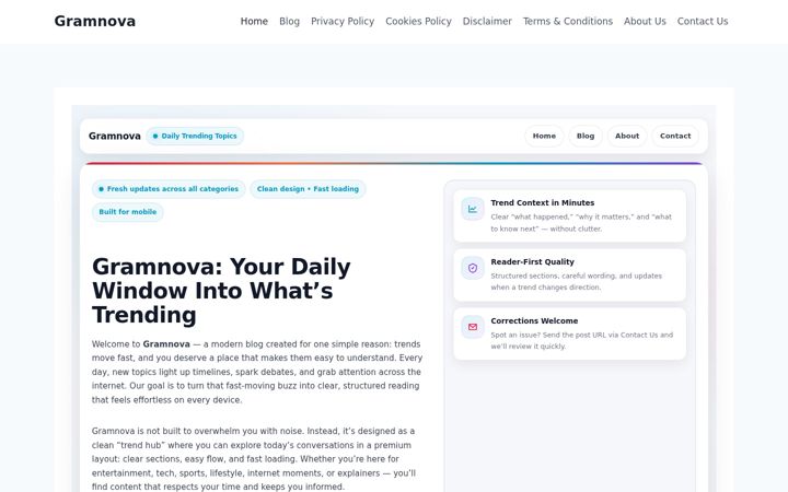 Screenshot of gramnova.com