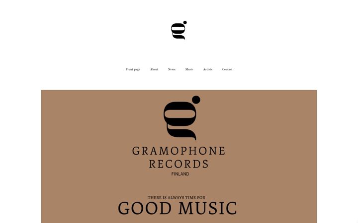 Screenshot of gramophone.fi