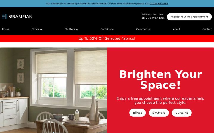 Captura de pantalla de grampian-blinds.co.uk