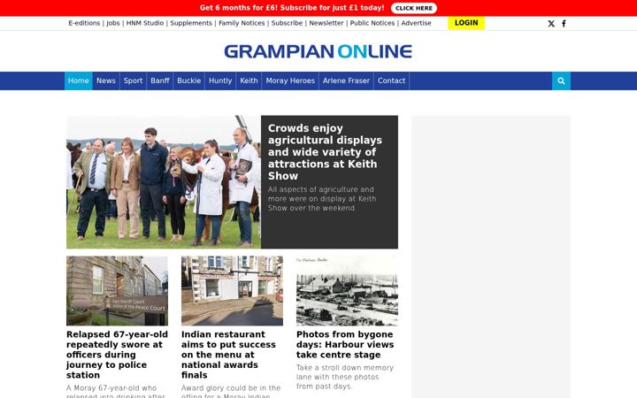 Screenshot of grampianonline.co.uk