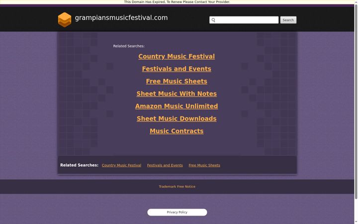 Screenshot of grampiansmusicfestival.com