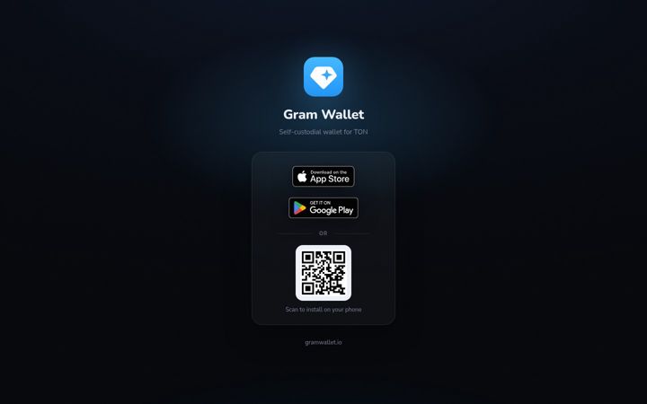 Screenshot of gramwallet.io