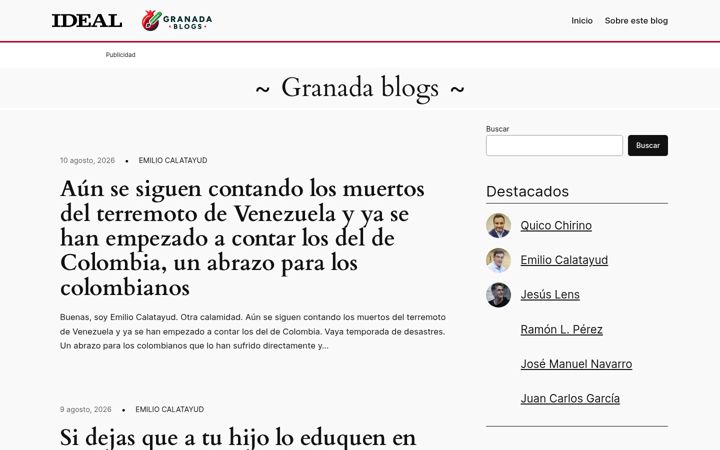 Screenshot of granadablogs.com