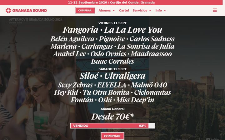 Screenshot of granadasound.com