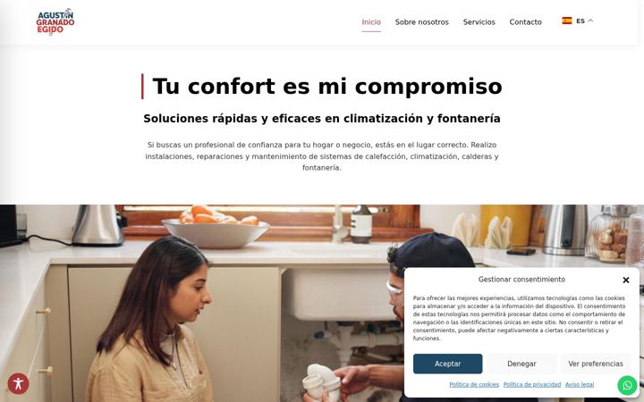 Screenshot of granadocalefaccionyfontaneria.com