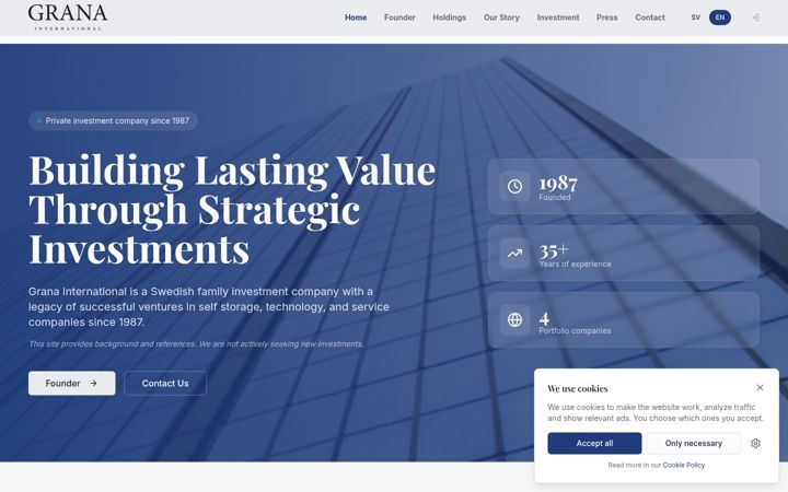 Screenshot of granainternational.com