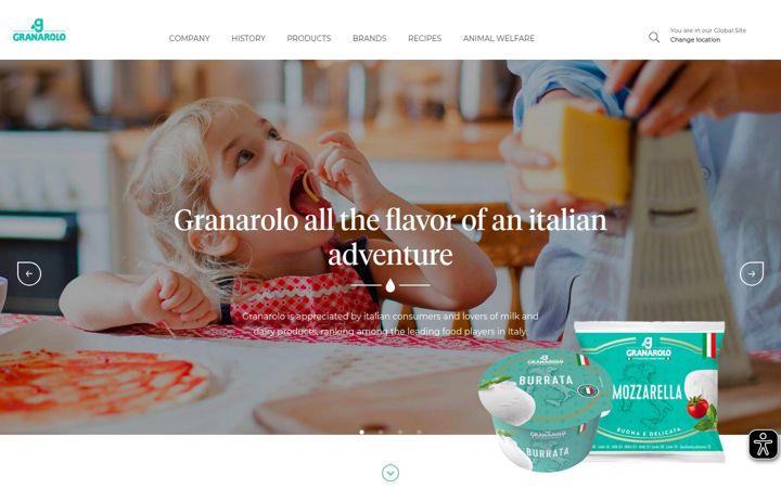 Screenshot of granarolo.com