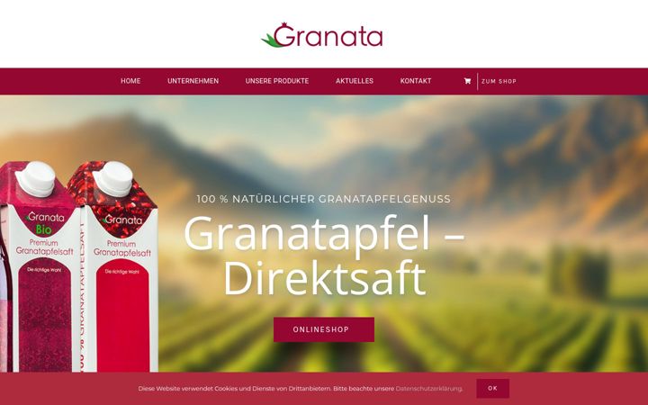 Screenshot of granata-saft.de