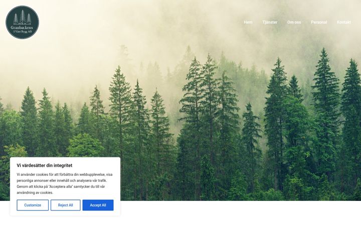 Screenshot of granbackensbygg.se