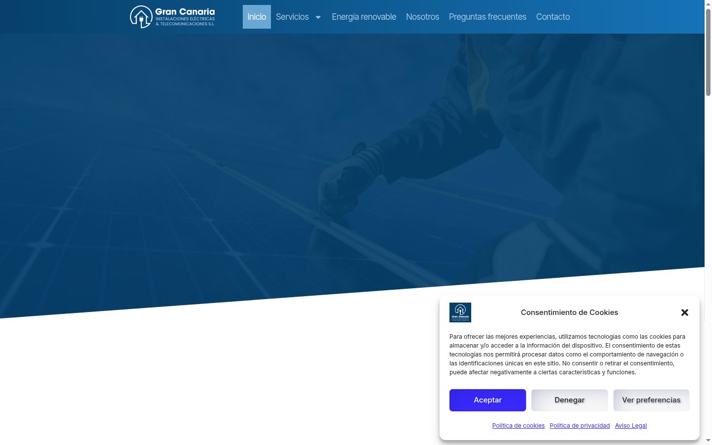 Zrzut ekranu banera zgody wyświetlanego przed jakąkolwiek interakcją