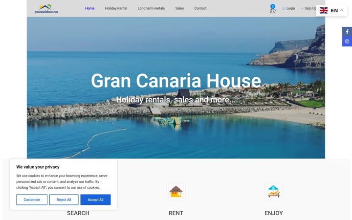 Screenshot of grancanariahouse.com