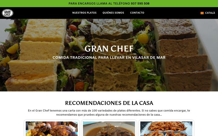 Screenshot of granchef.net