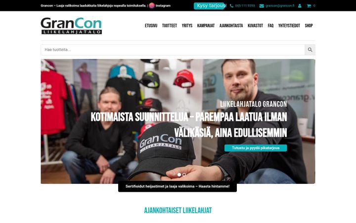 Screenshot of grancon.fi