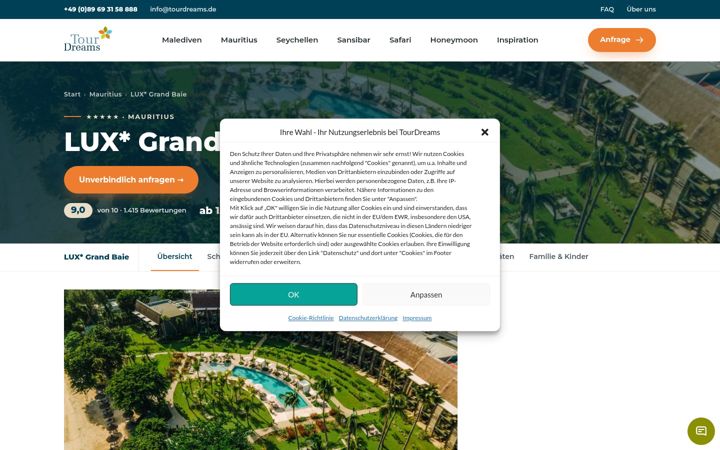 Screenshot of grand-baie.de