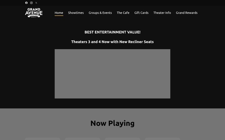 Screenshot of grandavenuetheater.com