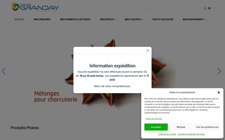 Screenshot of granday-distribution.fr