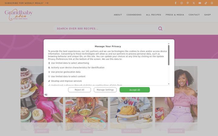 Screenshot of grandbaby-cakes.com