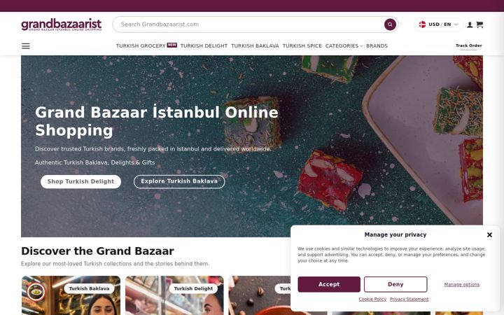 Screenshot of grandbazaarist.com