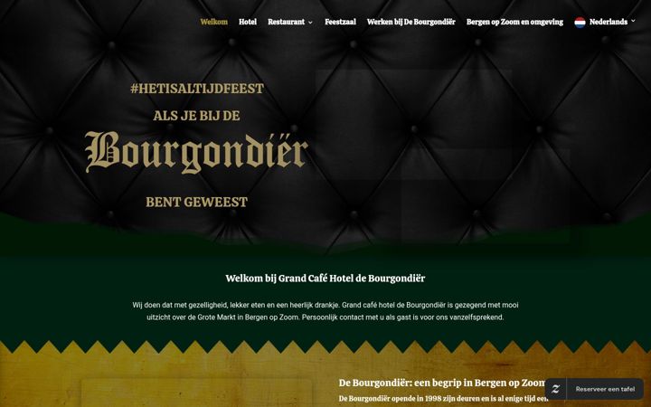 Screenshot of grandcafehoteldebourgondier.nl