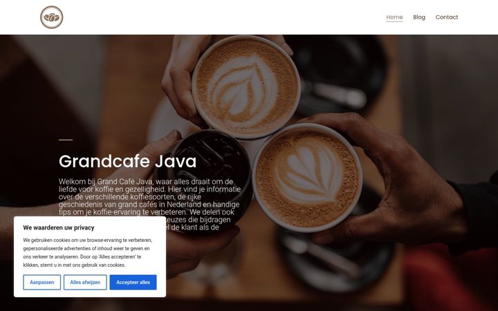 Screenshot of grandcafejava.nl