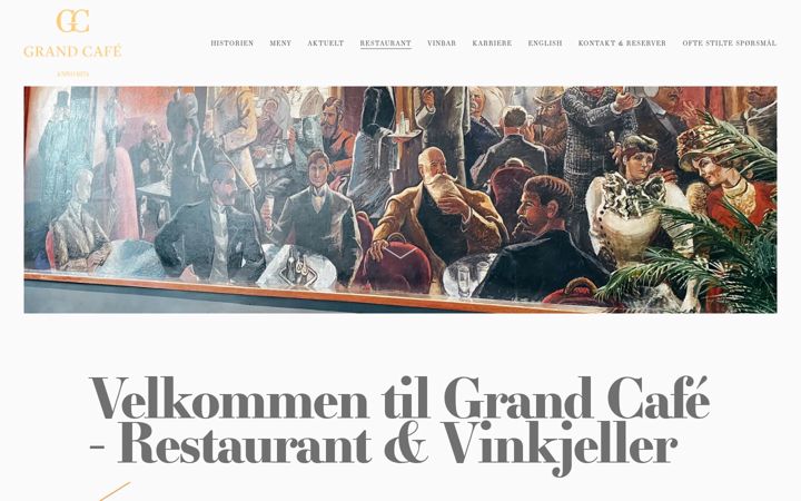 Screenshot of grandcafeoslo.no