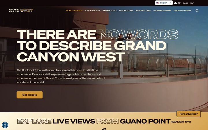 Screenshot of grandcanyonwest.com