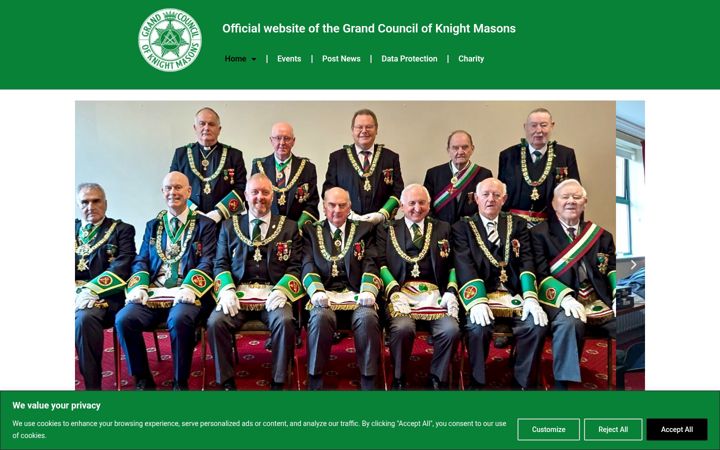 Screenshot of grandcouncilofknightmasons.com