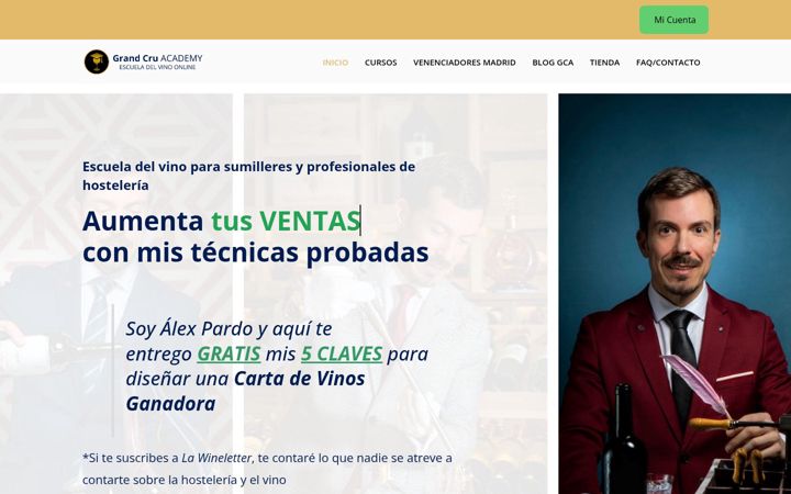 Screenshot of grandcruacademy.com