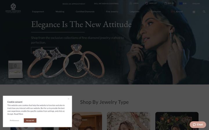 Screenshot of granddiamonds.com