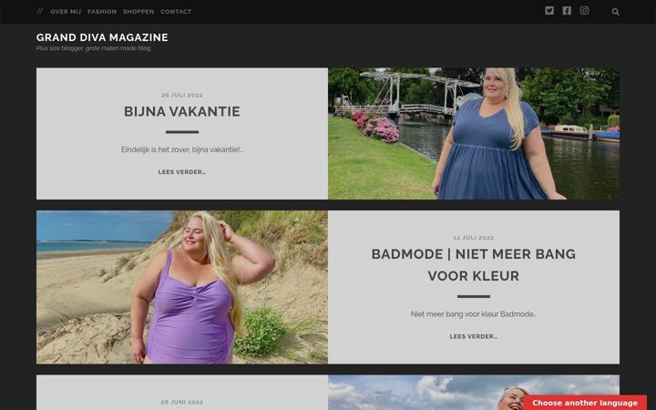 Screenshot of granddivamagazine.nl